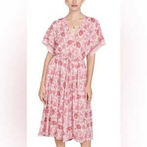 NWOT Xirena Grayson Cotton Gauze Midi Dress in Bella Rouge - Size XS (oversized)